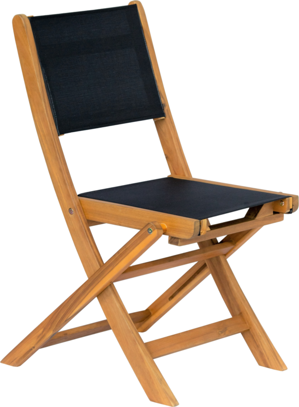 Udendørs klapstol foldestol Nordlys Furniture Curtiba FSC-certificeret akacie natur/sort 85Ã48Ã54 cm